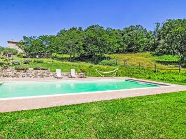 Ferienhaus mit Grill, Terrasse und privatem Pool | Naturblick | Hunde erlaubt
