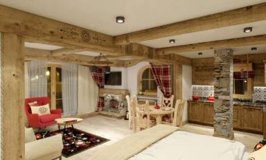 50 m² Domek w stylu alpejskim