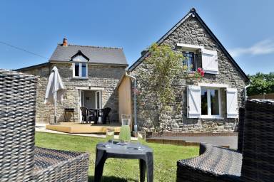 Ferienhaus mit Hund in Dourdain -Bretagne