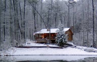 Cabin Fireplace Blue Ridge