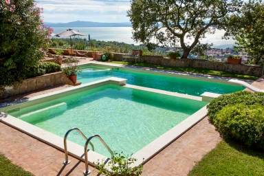 Ferienhaus mit Sauna, Whirlpool und privatem Pool | Wasserblick | Ideal für Homeoffice