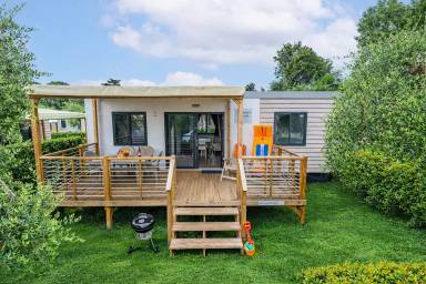 Fantastica casa mobile con barbecue, giardino e terrazza
