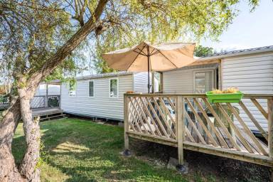 Mobil home avec jardin, terrasse et barbecue