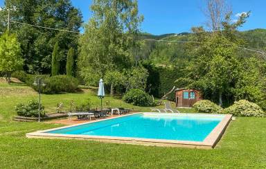 Casa totalmente attrezzata con griglia, piscina privata e giardino | Vista panoramica