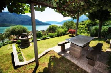 Ferienwohnung mit Pelletofen und direktem Zugang zu Terrasse und Garten