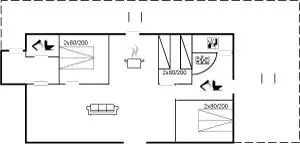 82 m&sup2; Ferienhaus 3 Schlafzimmer 6 G&auml;ste