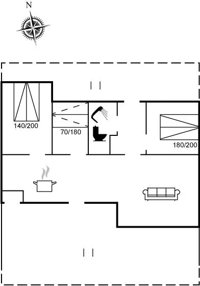 68 m&sup2; Ferienhaus 3 Schlafzimmer 6 G&auml;ste