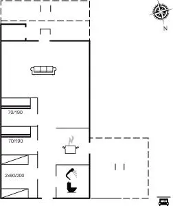 78 M² Ferienhaus ∙ 2 Schlafzimmer ∙ 4 Gäste - Vejers Strand